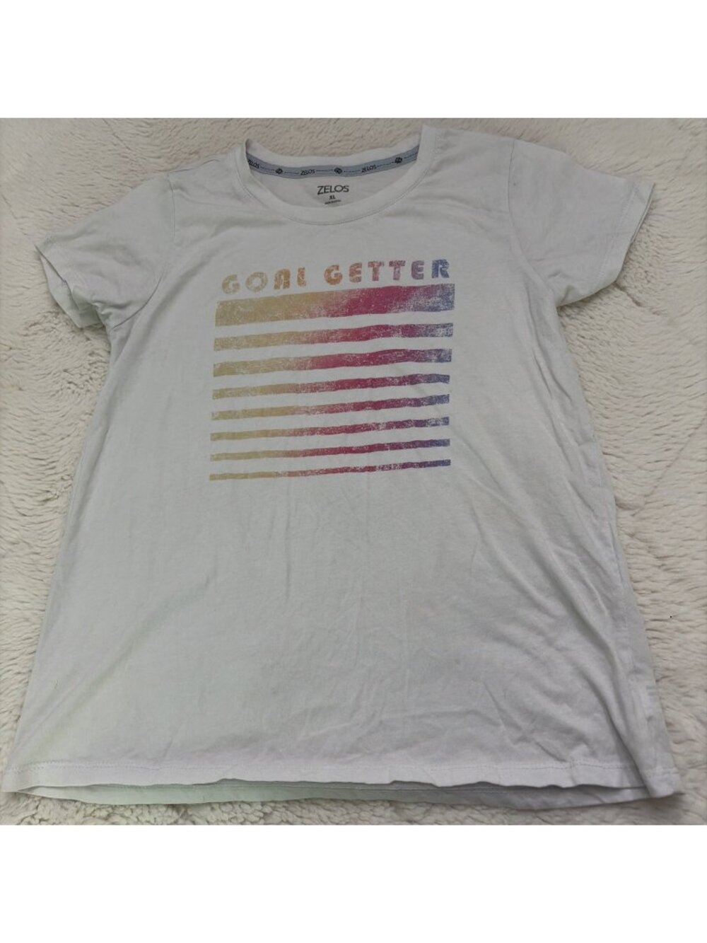 Zelos Girls XL Athletic Tee Goal Getter